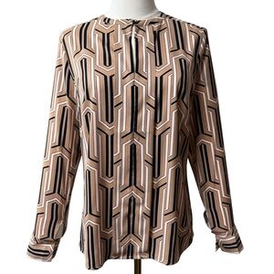 {Express} "Relaxed Portofino" Pull Over Keyhole Chest Pleated Detail Dress Shirt